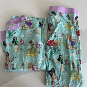 Disney Princess Kids Pajamas - Green and Purple